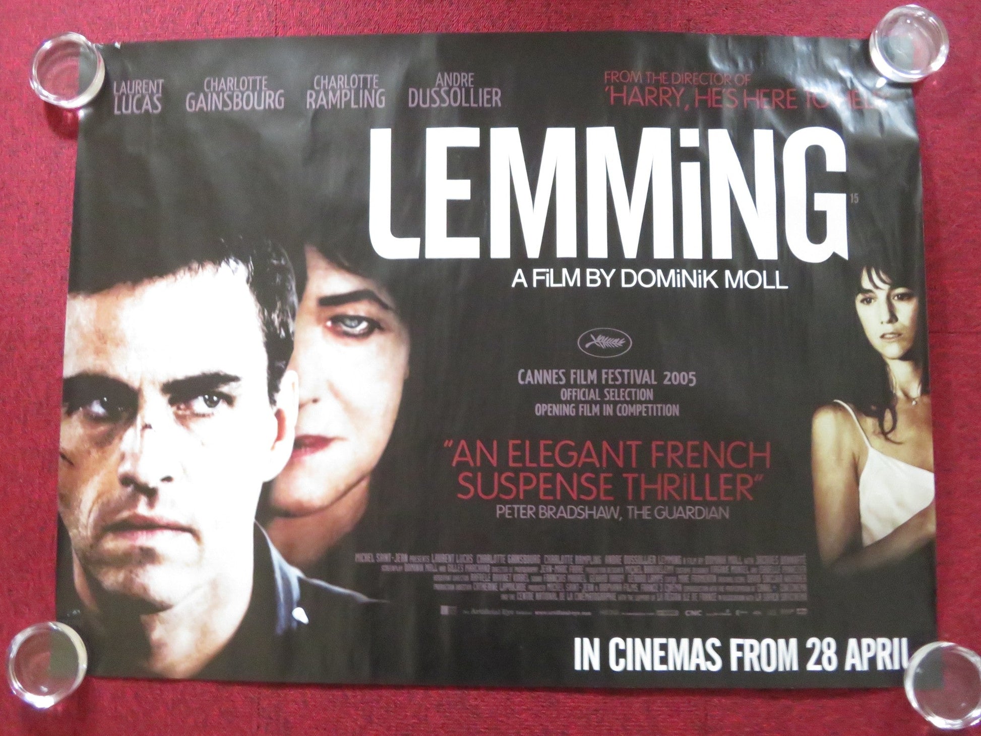 LEMMING UK QUAD (30"x 40") ROLLED POSTER CHARLOTTE GAINSBOURG C. RAMPLING 2005 Rendezvous Cinema Movie posters