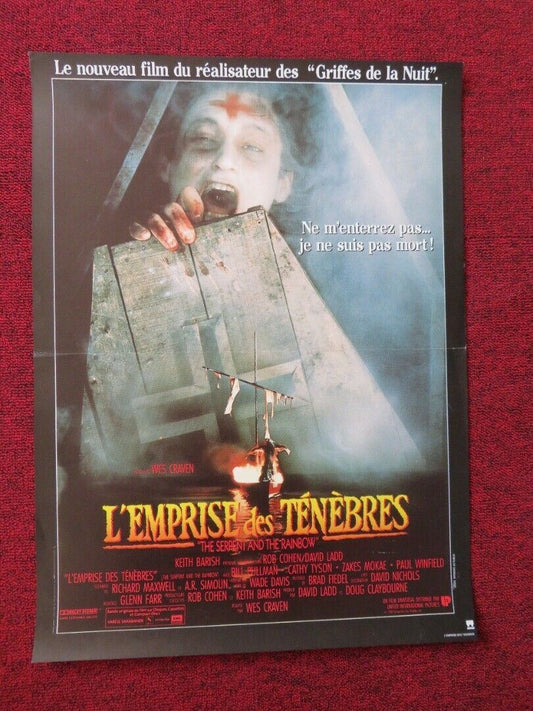 L'EMPRISE DES TENEBRES/THE SERPENT AND THE RAINBOW FRENCH (13.5"x 20.5") POSTER Movie posters
