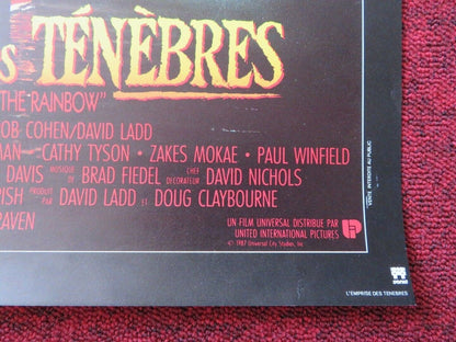 L'EMPRISE DES TENEBRES/THE SERPENT AND THE RAINBOW FRENCH (13.5"x 20.5") POSTER Movie posters