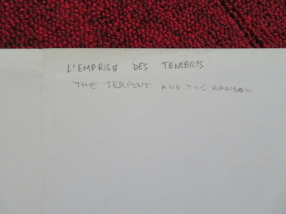 L'EMPRISE DES TENEBRES/THE SERPENT AND THE RAINBOW FRENCH (13.5"x 20.5") POSTER Movie posters