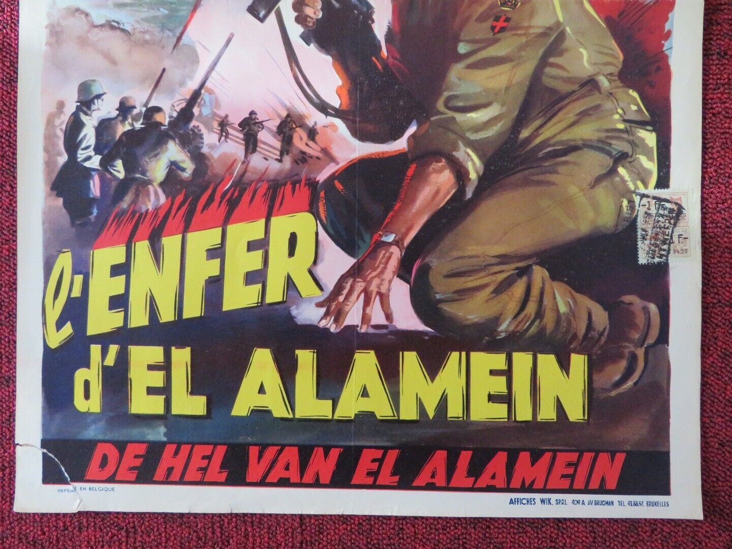 L'ENFER D'EL ALAMEN BELGIUM (21"x14") POSTER FREDERICK STAFFORD 1969 Movie posters