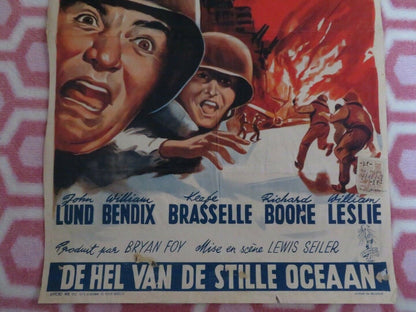 L'ENFER DU PACIFIQUE/ BATTLE STATIONS BELGIUM (21"x 14") POSTER JOHN LUND Movie posters