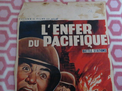 L'ENFER DU PACIFIQUE/ BATTLE STATIONS BELGIUM (21"x 14") POSTER JOHN LUND Movie posters