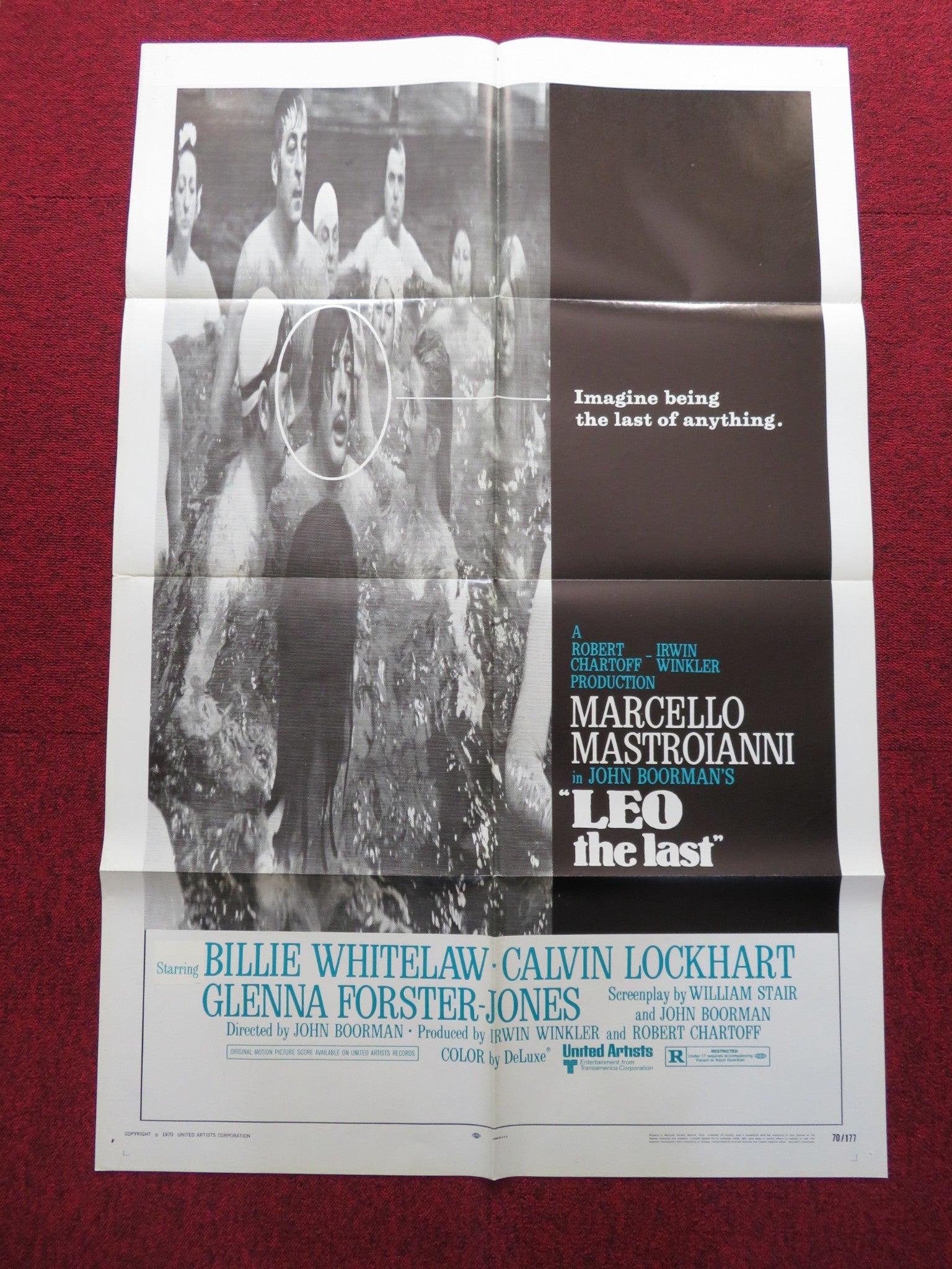 LEO THE LAST FOLDED US ONE SHEET POSTER BILLIE WHITELAW CALVIN LOCKHART 1970 Rendezvous Cinema Movie posters