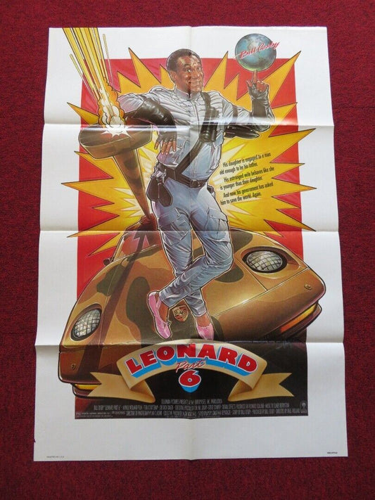 LEONARD PART 6 FOLDED US ONE SHEET POSTER BILL COSBY TOM COURTENAY 1987 Movie posters