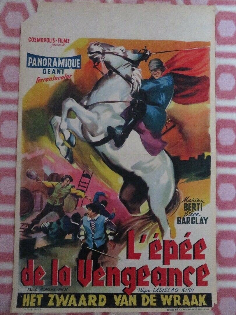 L'EPEE DE LA VENGEANCE/ Il cavaliere dalla spada nera BELGIUM (21"x 14") POSTER Movie posters