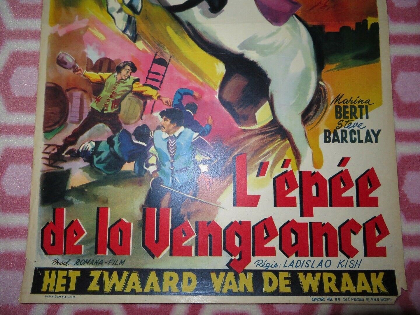 L'EPEE DE LA VENGEANCE/ Il cavaliere dalla spada nera BELGIUM (21"x 14") POSTER Movie posters