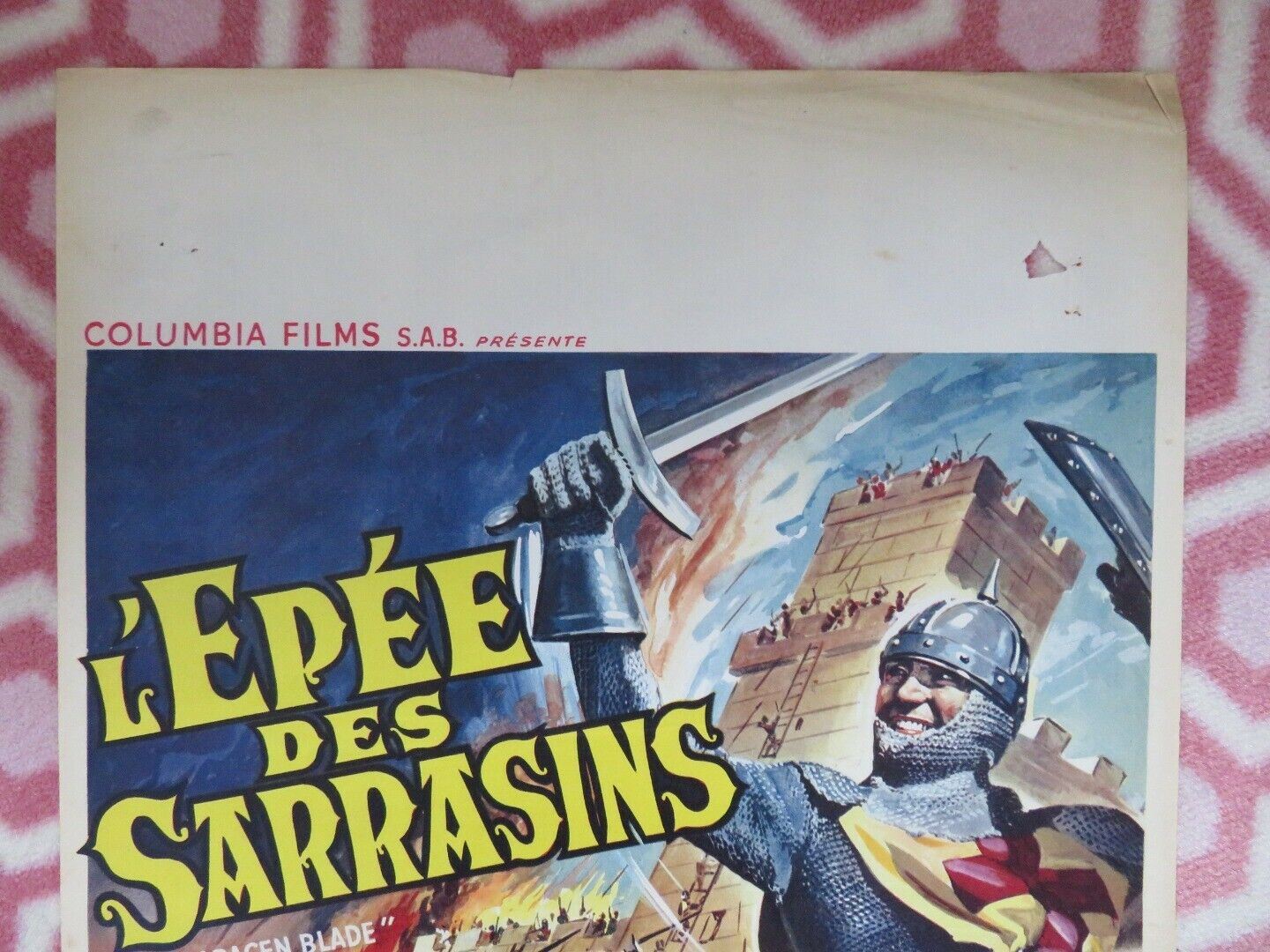 L'EPEE DES SARRASINS/ The Saracen Blade BELGIUM (21.5"x14") POSTER 1954 Movie posters