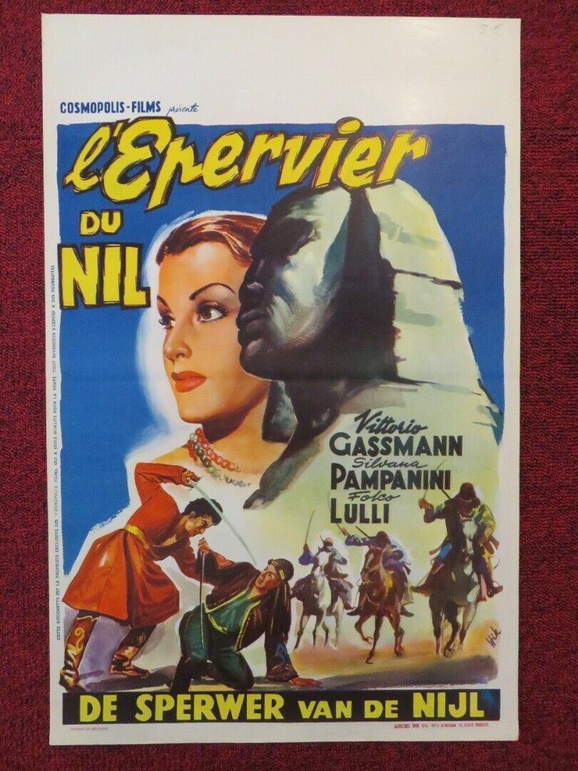 L'ÉPERVIER DU NIL / HAWK OF THE NILE BELGIUM (21.5"x14") POSTER 1950 Movie posters