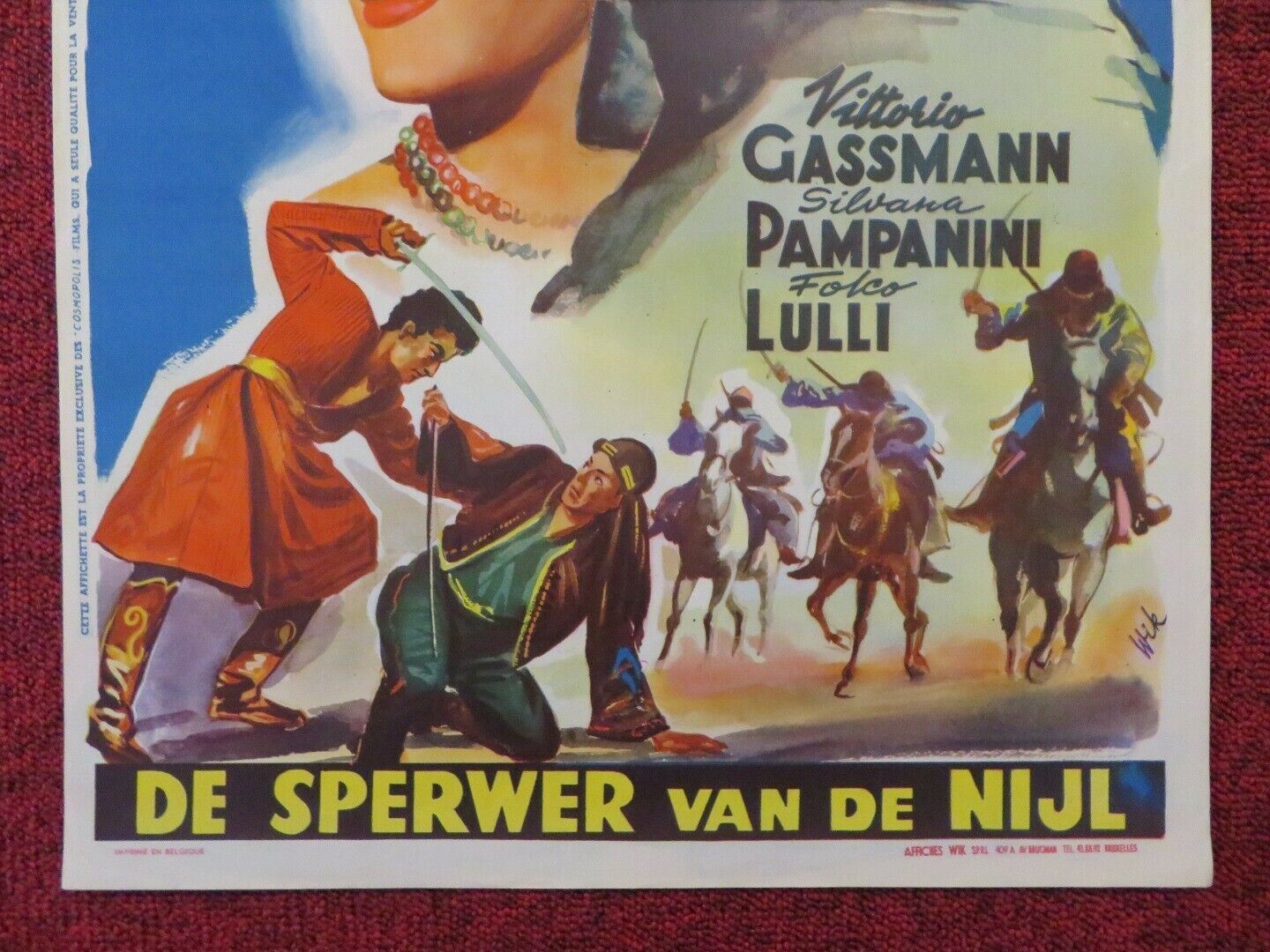 L'ÉPERVIER DU NIL / HAWK OF THE NILE BELGIUM (21.5"x14") POSTER 1950 Movie posters
