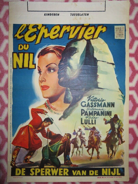 L'EPERVIER DU NILL/ Lo sparviero del Nilo BELGIUM (20.5"x 14") POSTER 1950 - Rendezvous Cinema