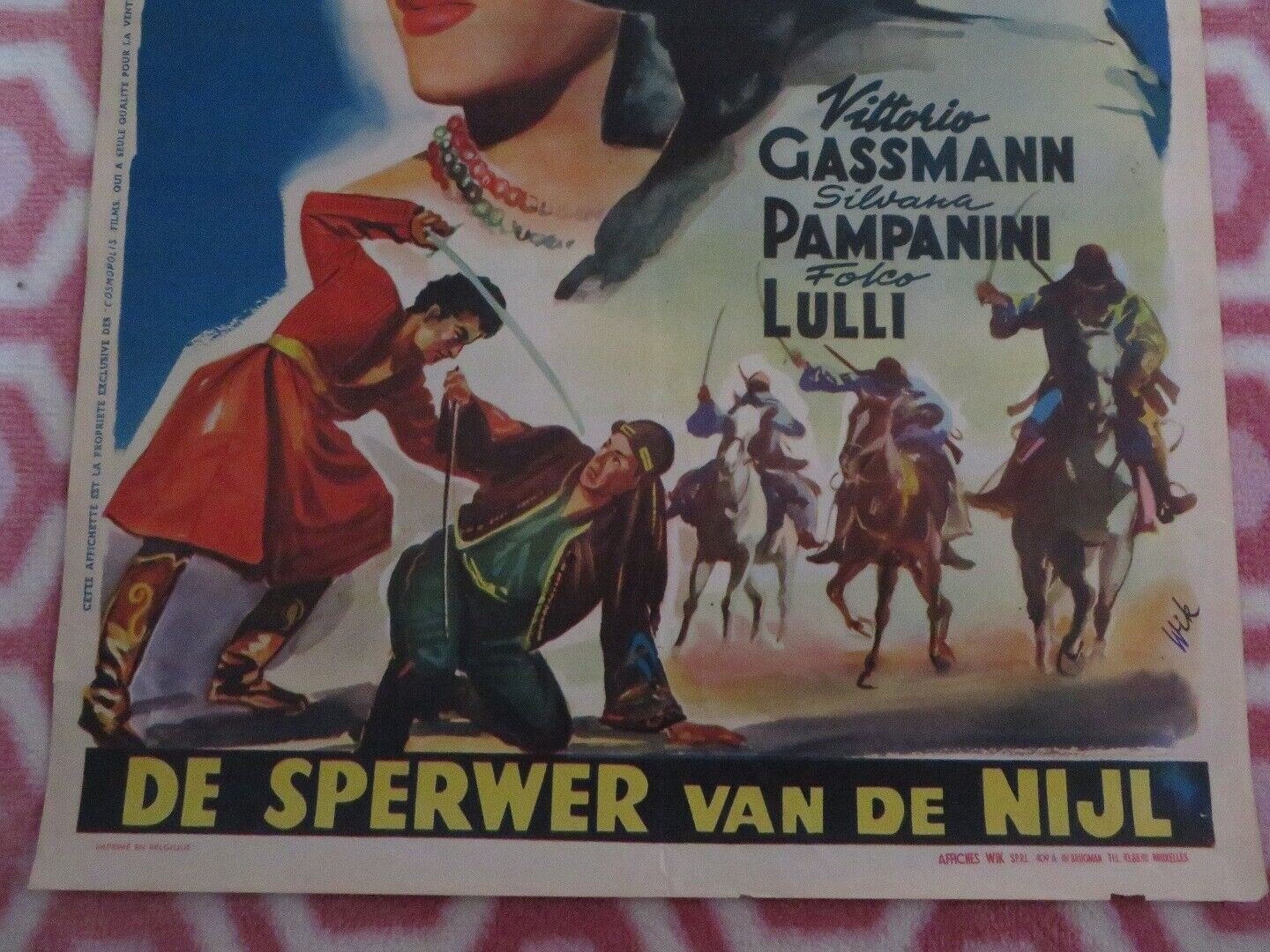 L'EPERVIER DU NILL/ Lo sparviero del Nilo BELGIUM (20.5"x 14") POSTER 1950 - Rendezvous Cinema