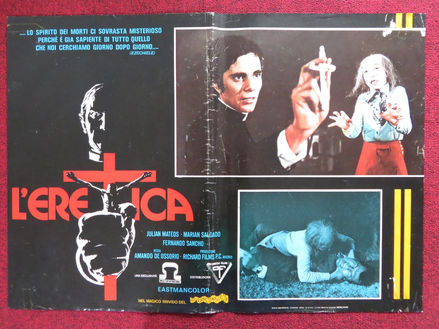 L'ERETICA / DEMON WITCH CHILD ITALIAN FOTOBUSTA POSTER JULIAN MATEOS 1975 Rendezvous Cinema Movie posters