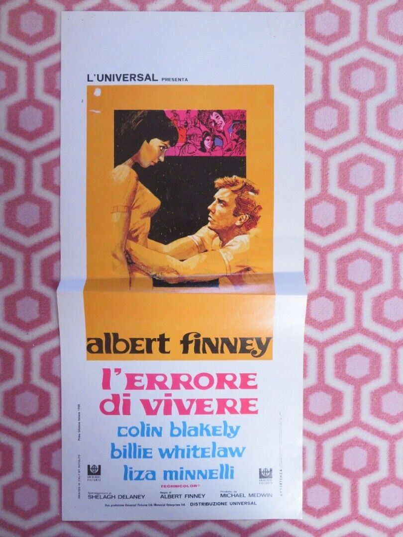 L'ERRORE DI VIVERE / Charlie Bubbles ITALIAN LOCANDINA (27.5"x13") POSTER 1968 Movie posters