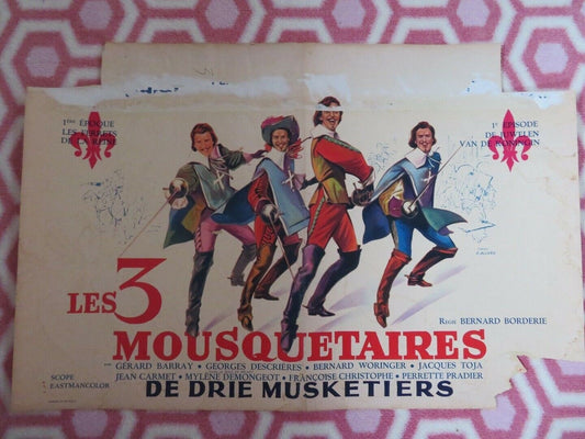 LES 3 MOUSQUETAIRES/ The Three Musketeers: Part I BELGIUM (14"x 21") POSTER 1961 Movie posters