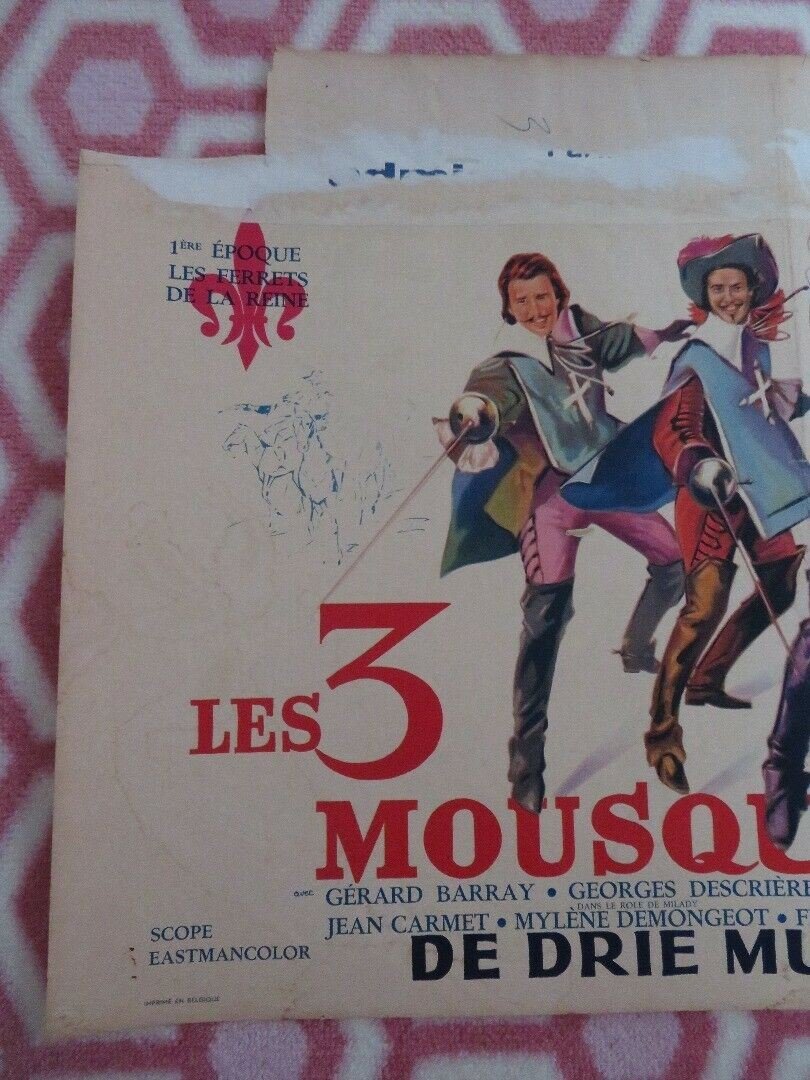 LES 3 MOUSQUETAIRES/ The Three Musketeers: Part I BELGIUM (14"x 21") POSTER 1961 Movie posters
