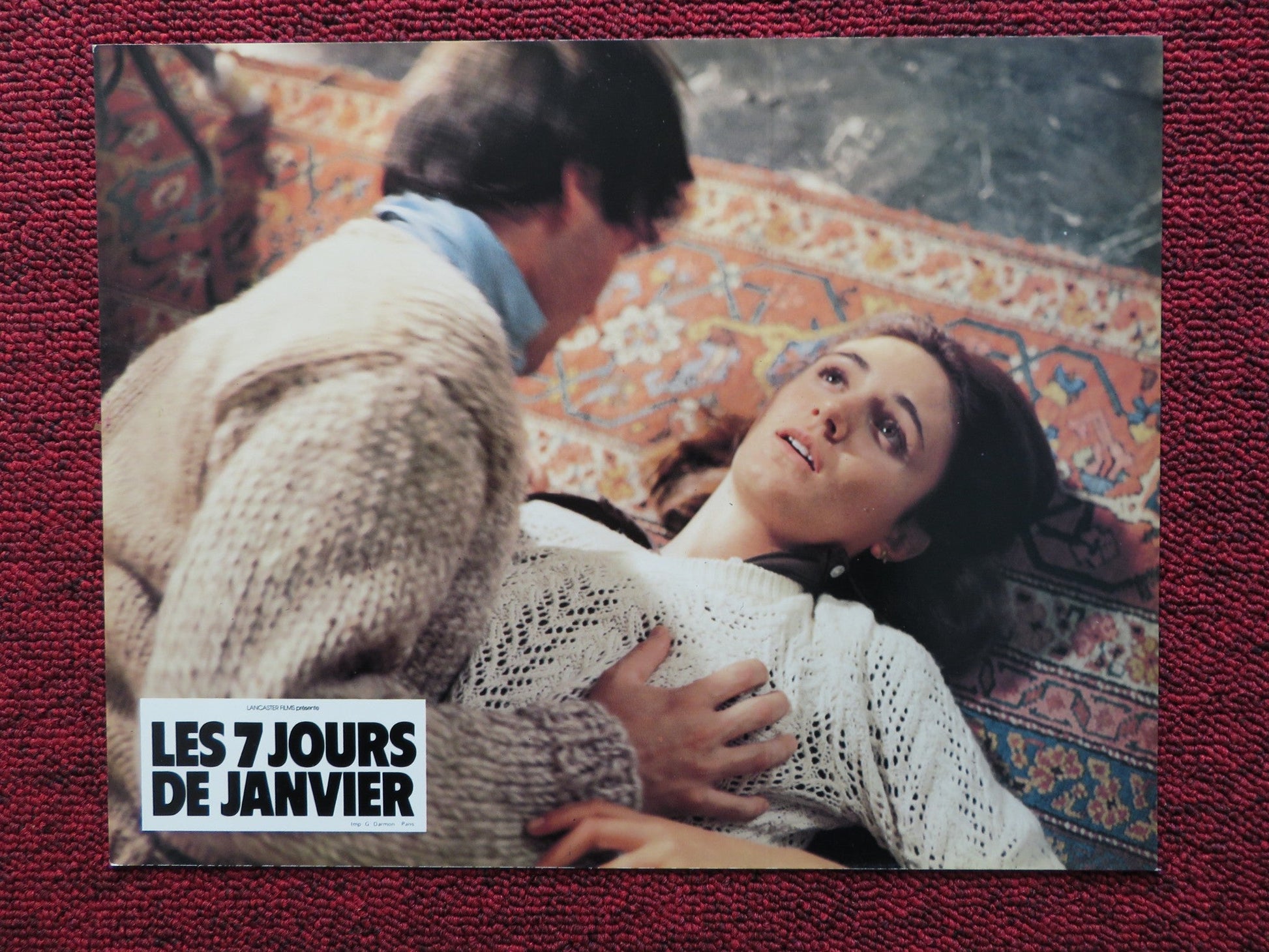 LES 7 JOURS DE JANVIER - K FRENCH LOBBY CARD MANUEL ANGEL EGEA FERNANDO 1979 Rendezvous Cinema Movie posters