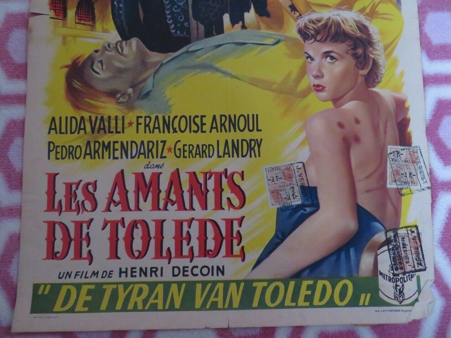 LES AMANTS DE TOLEDE/ The Lovers of Toledo BELGIUM (19.5"x 14") POSTER 1953 Movie posters