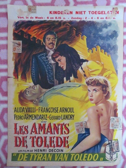 LES AMANTS DE TOLEDE/ The Lovers of Toledo BELGIUM (19.5"x 14") POSTER 1953 Movie posters