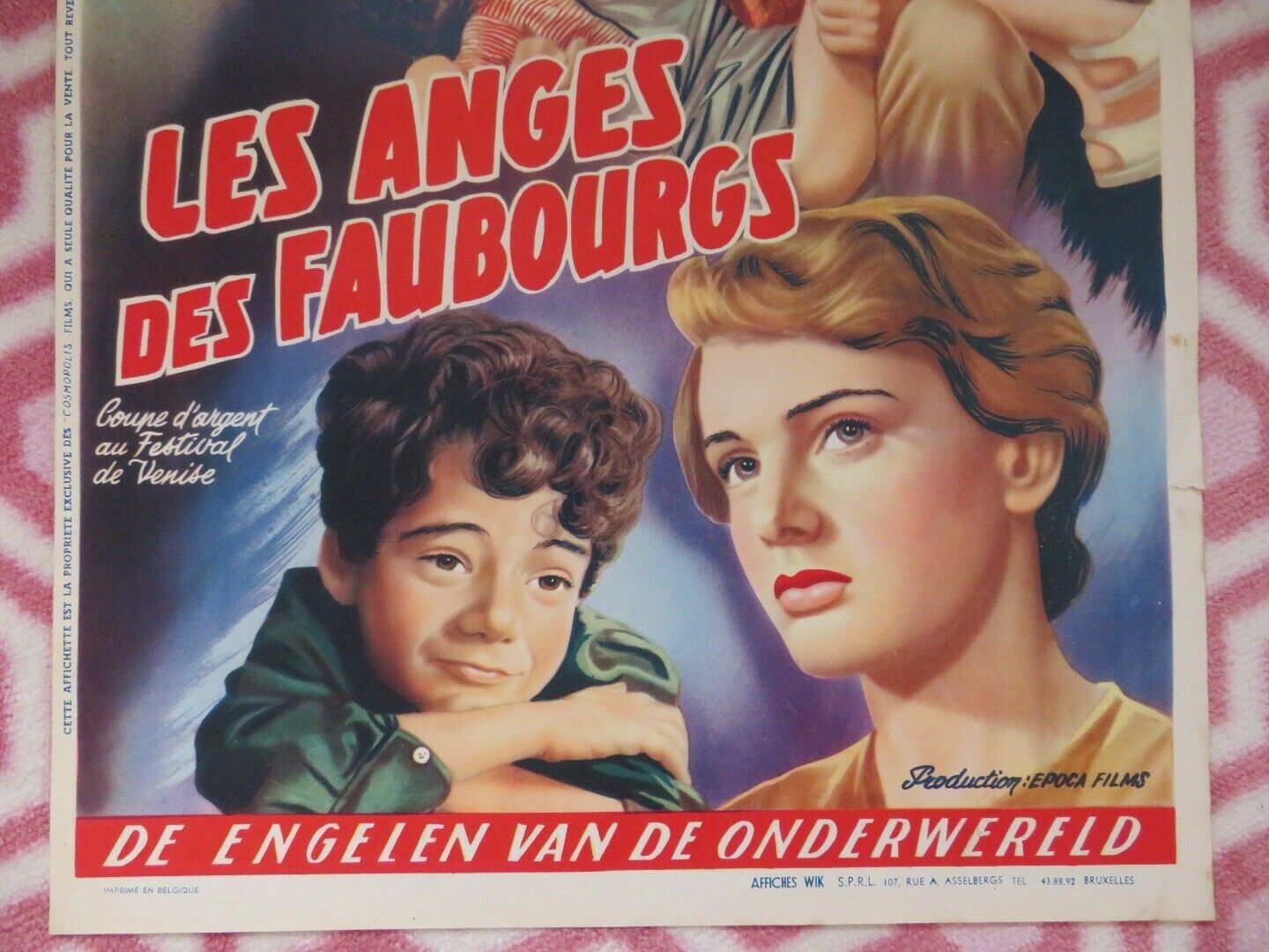 LES ANGES DES FAUBOURGS/ Gli angeli del quartiere BELGIUM (19.5"x14") POSTER Movie posters