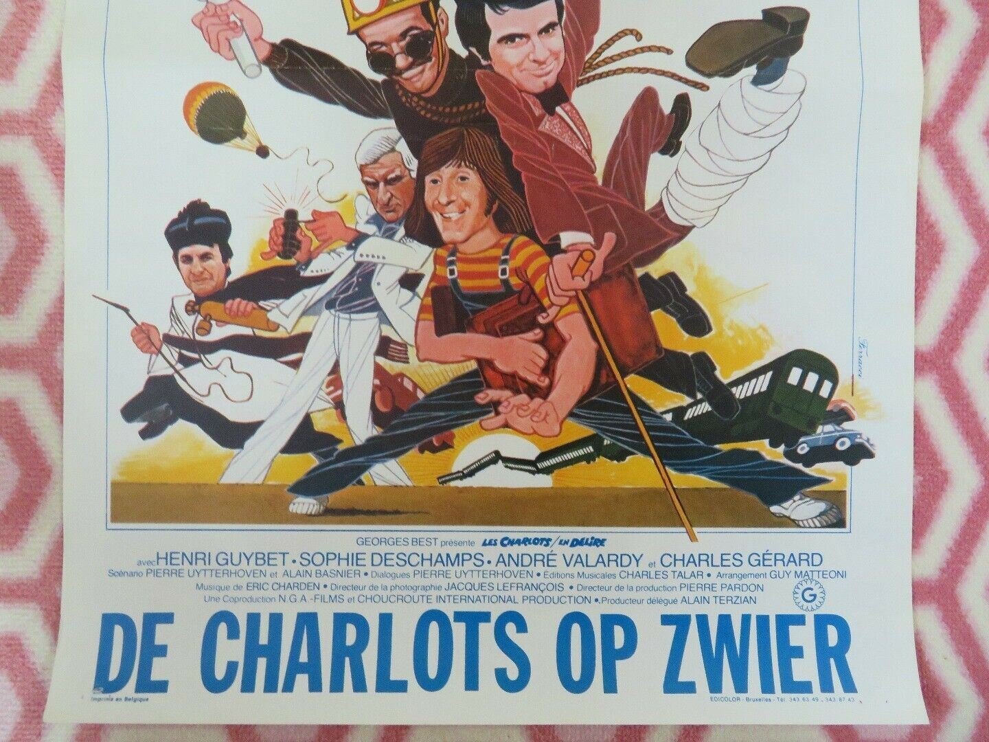 LES CHARLOTS EN DELIRE BELGIUM (21.5"x14.5") POSTER HENRI GUYBET 1979 Movie posters