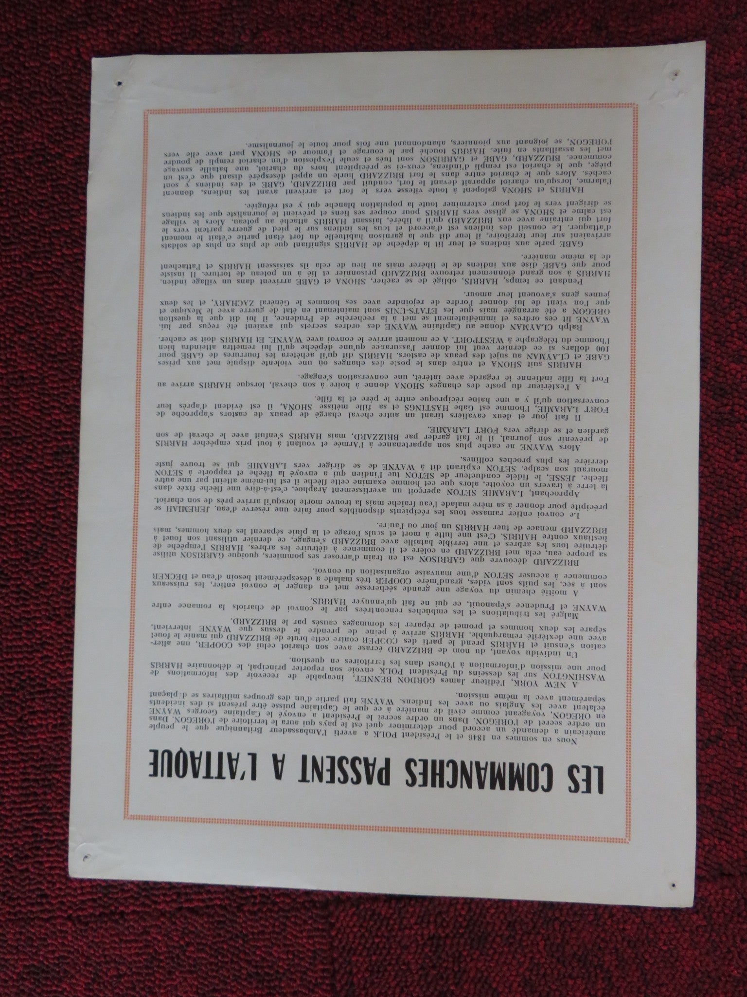 LES COMANCHES PASSENT A LATTAQUE FRENCH FLYER FRED MAC MURRAY W BISHOP 1959 Rendezvous Cinema Movie posters