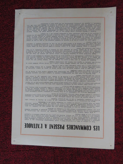 LES COMANCHES PASSENT A LATTAQUE FRENCH FLYER FRED MAC MURRAY W BISHOP 1959 Rendezvous Cinema Movie posters