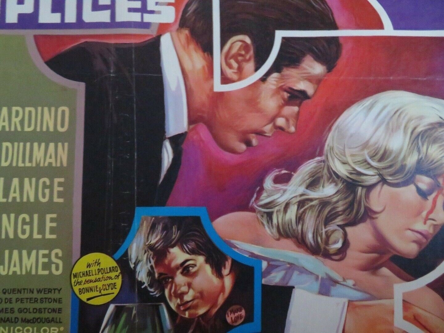 LES COMLICES/ JIGSAW BELGIUM (14"x 21") POSTER HARRY GUARDINO 1968 Movie posters