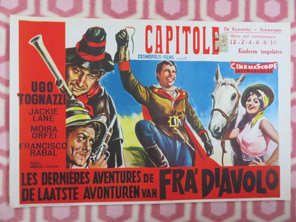 LES DERIERES AVENTURES DE FRA'DIAVOLO BELGIUM (14"x 21") POSTER 1962 Movie posters