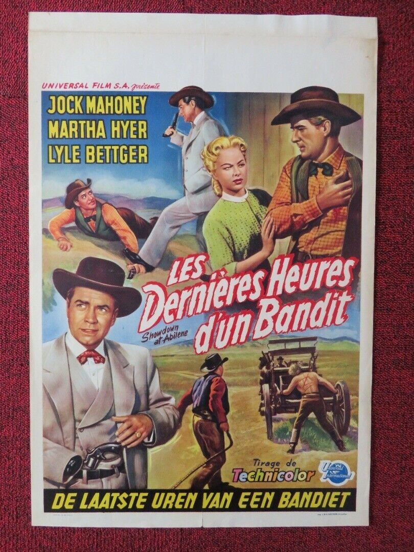 LES DERNIERES HEURES D'UN BANDIT BELGIUM (21.5"x14.5") POSTER MARTHA HYER 1956 Movie posters