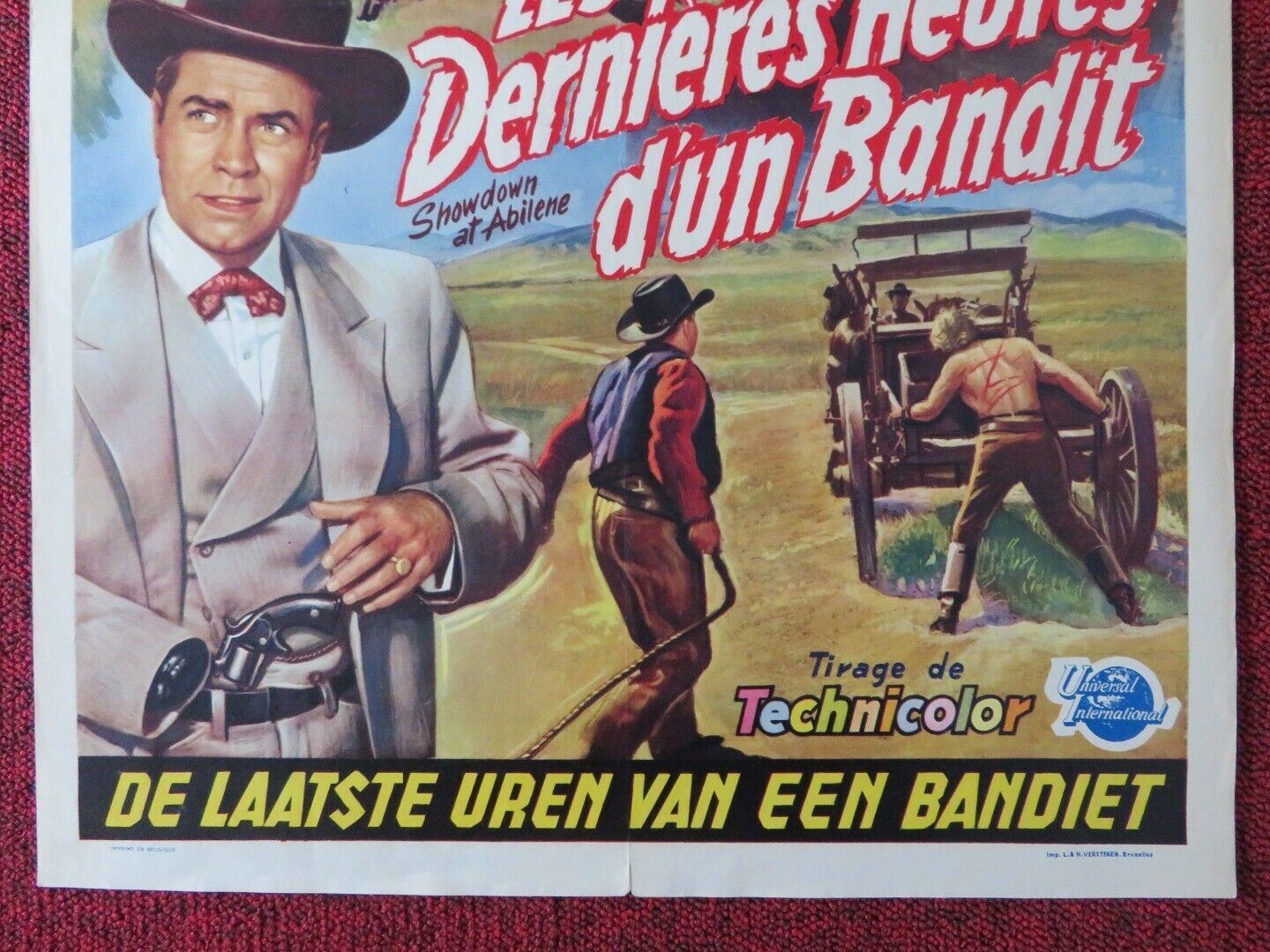 LES DERNIERES HEURES D'UN BANDIT BELGIUM (21.5"x14.5") POSTER MARTHA HYER 1956 Movie posters