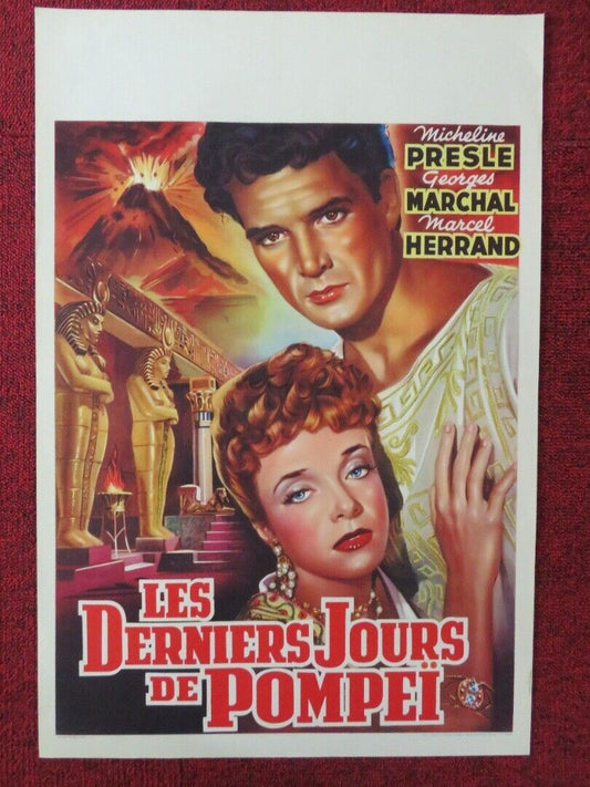 LES DERNIERS JOURS DE POMPEI BELGIUM (21.5"x14.5") POSTER MICHELINE PRESLE 1950 Movie posters