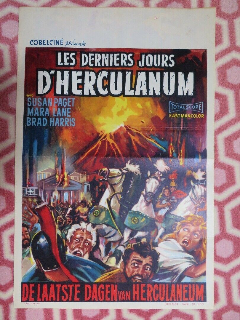 LES DERNIERS JOURS D'HERCULANUM BELGIUM (21.5"x 14) POSTER SUSAN PAGET 1962 Movie posters