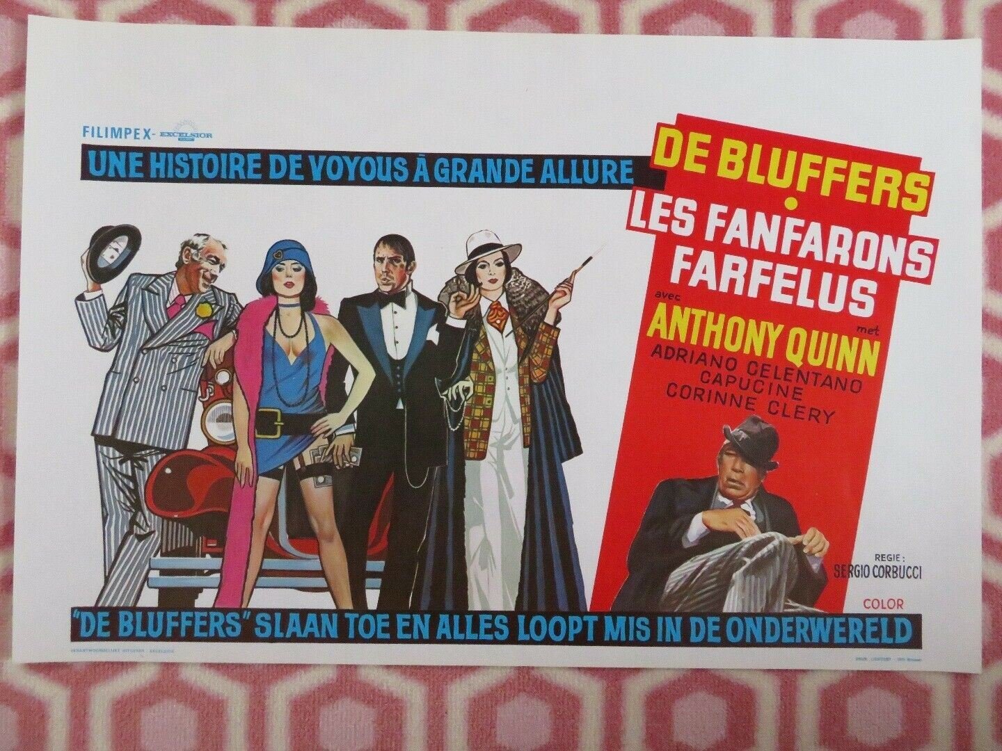 LES FANFARONS FARFELUS/ High Rollers BELGIUM (14"x 21") POSTER ANTHONY QUINN '76 Movie posters
