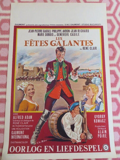 LES FETES GALANTES / THE LACE WARS BELGIUM (22"x 14.5") POSTER JEAN PIERRE 1965 Movie posters