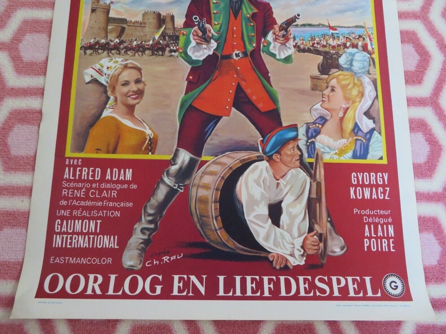 LES FETES GALANTES / THE LACE WARS BELGIUM (22"x 14.5") POSTER JEAN PIERRE 1965 Movie posters
