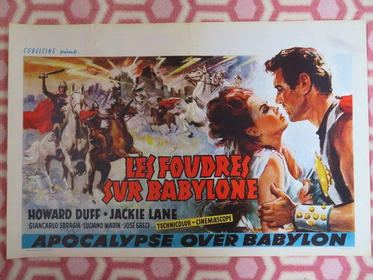 LES FOUDRES SUR BABYLONE BELGIUM (14"x 21.5") POSTER HOWARD DUFF 1964 Movie posters
