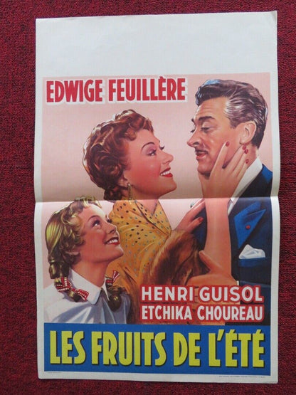 LES FRUITS DE L'ETE / FRUITS OF SUMMER FOLDED BELGIUM (21.5"x 14") POSTER 1955 Movie posters