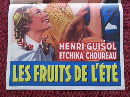 LES FRUITS DE L'ETE / FRUITS OF SUMMER FOLDED BELGIUM (21.5"x 14") POSTER 1955 Movie posters