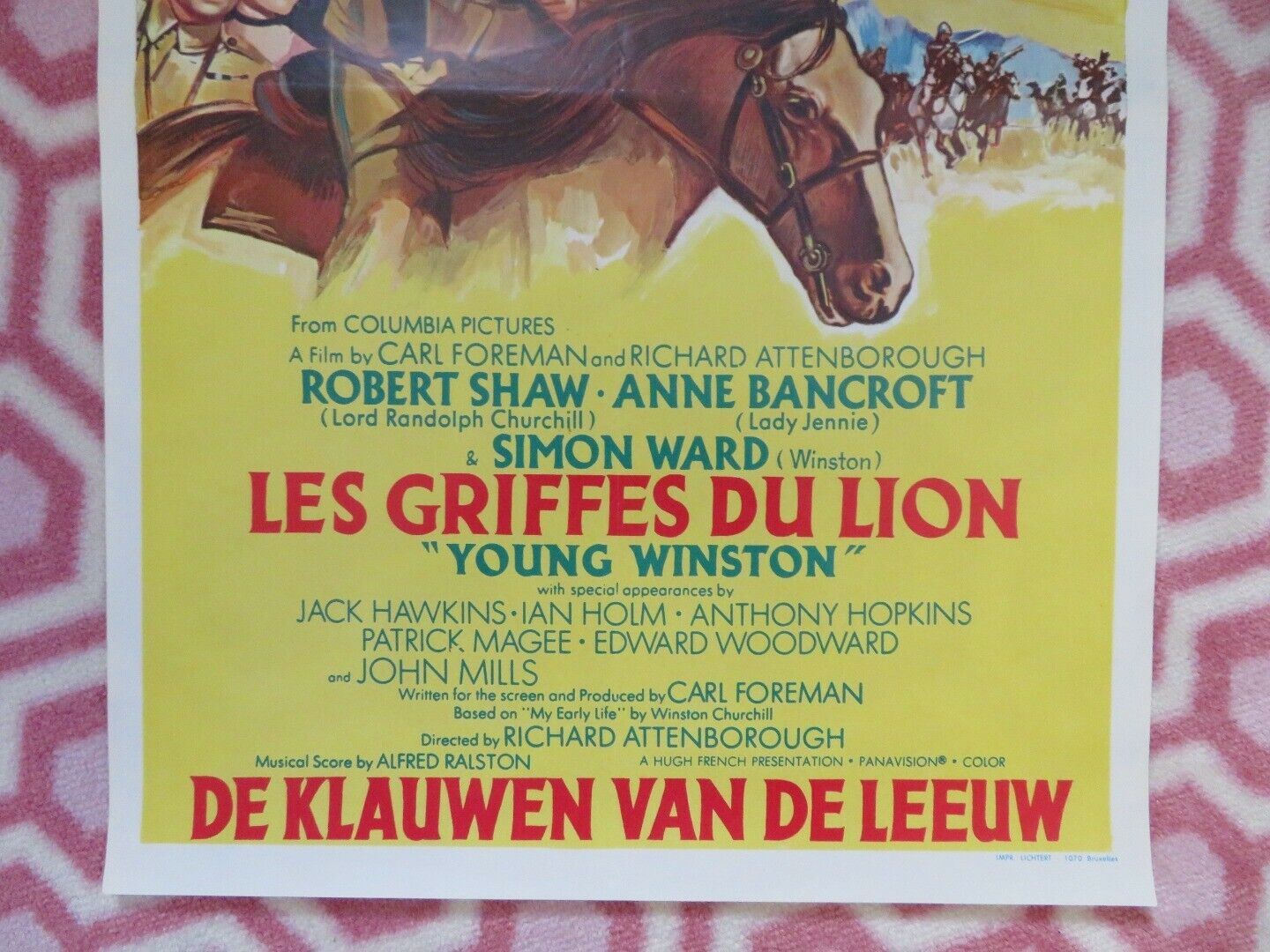 LES GRIFFES DU LION/ Young Winston BELGIUM (21"x14") POSTER ROBERT SHAW 1972 Movie posters