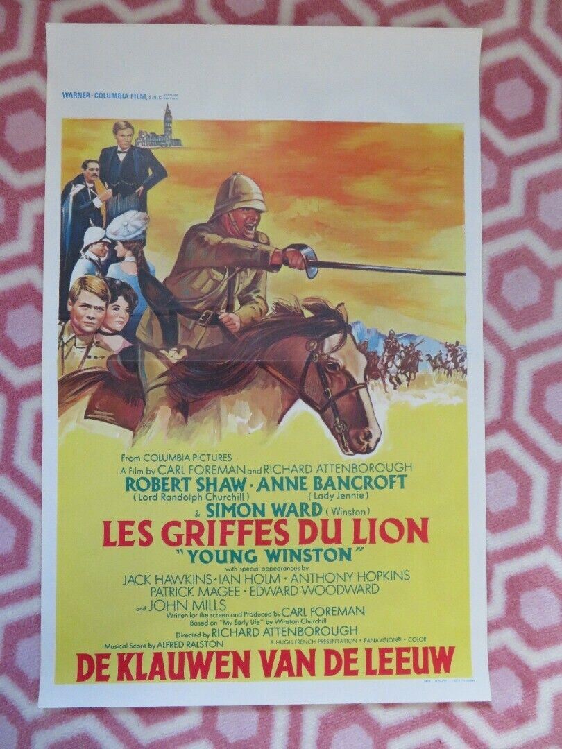 LES GRIFFES DU LION/ Young Winston BELGIUM (21"x14") POSTER ROBERT SHAW 1972 Movie posters