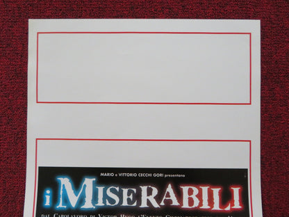 LES MISERABLES ITALIAN LOCANDINA POSTER LIAM NEESON UMA THURMAN 1998 Rendezvous Cinema Movie posters