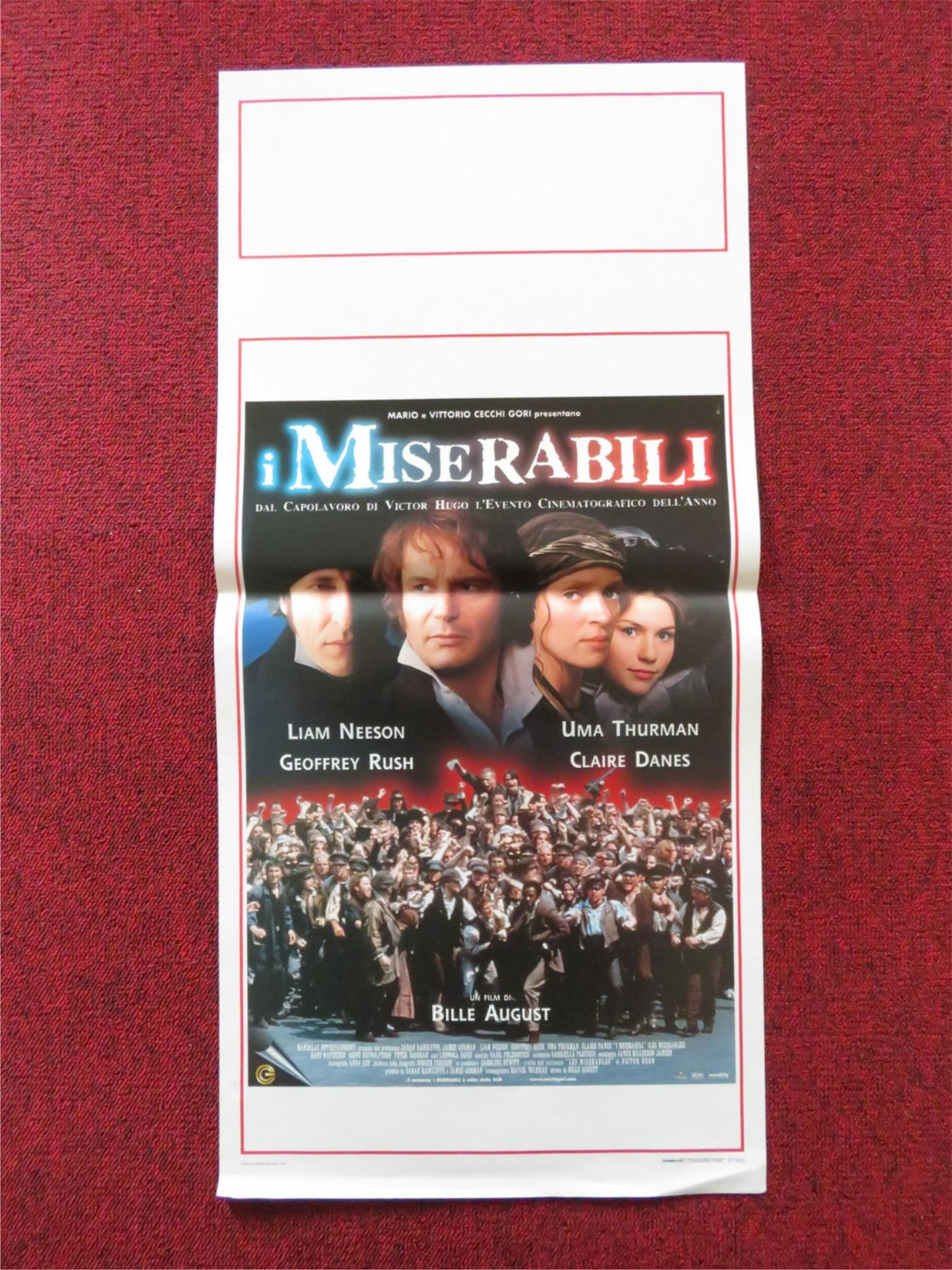 LES MISERABLES ITALIAN LOCANDINA POSTER LIAM NEESON UMA THURMAN 1998 Rendezvous Cinema Movie posters