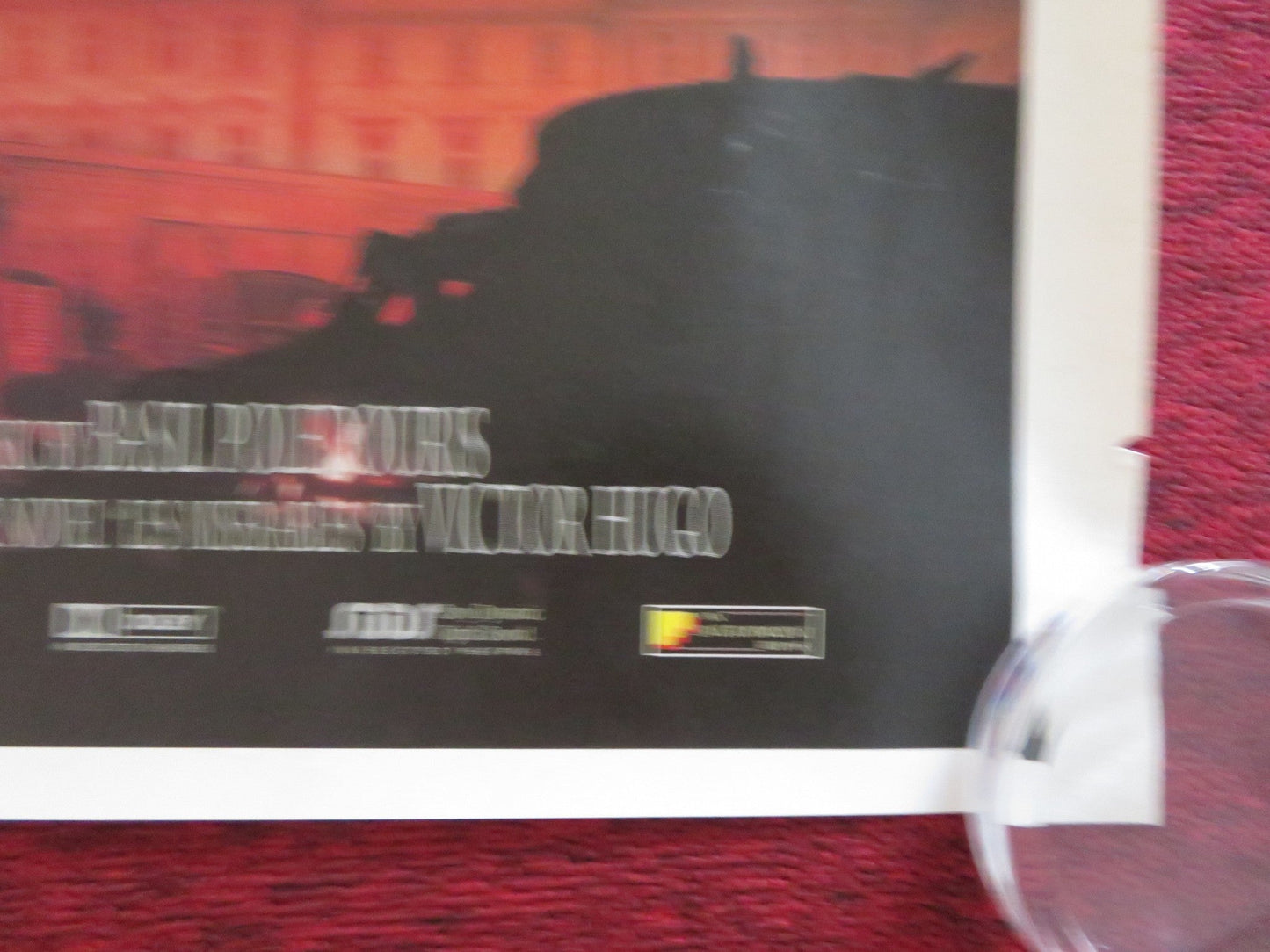 LES MISERABLES UK QUAD ROLLED POSTER LIAM NEESON GEOFFREY RUSH 1998 Rendezvous Cinema Movie posters