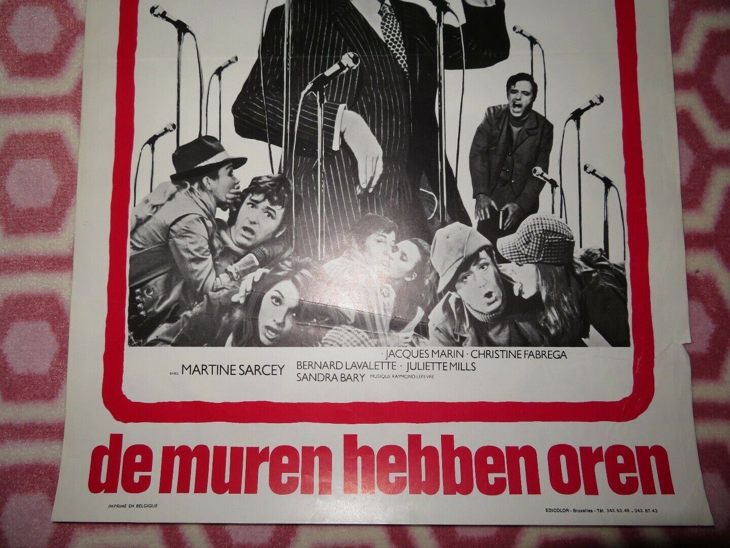 LES MURS ONT DES OREILLES BELGIUM (21.5"x 14.5") POSTER LOUIS VELLE 1974 Movie posters