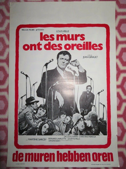 LES MURS ONT DES OREILLES BELGIUM (21.5"x 14.5") POSTER LOUIS VELLE 1974 Movie posters