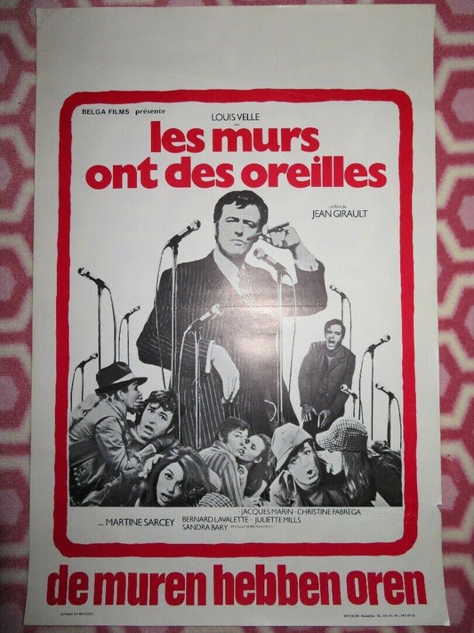 LES MURS ONT DES OREILLES BELGIUM (21.5"x 14.5") POSTER LOUIS VELLE 1974 Movie posters