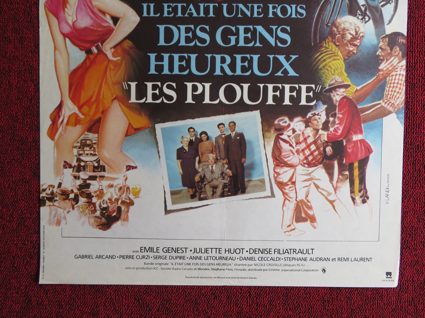 LES PLOUFFE FRENCH POSTER GABRIEL ARCAND REMI LAURENT 1981 Rendezvous Cinema Movie posters