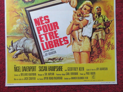 LES POUR ETRE LIBRES /Living Free FRENCH (15.5"x 20.5") POSTER NIGEL DAVENPORT - Rendezvous Cinema