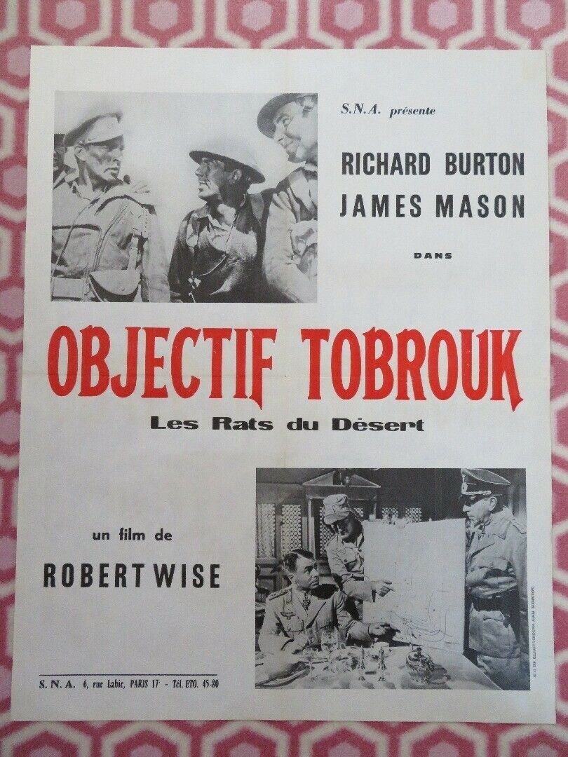 LES RATS DU DESERT/ THE DESERT RATS FRENCH MOYENNE (27.5"x 21.5") POSTER 1953 Movie posters